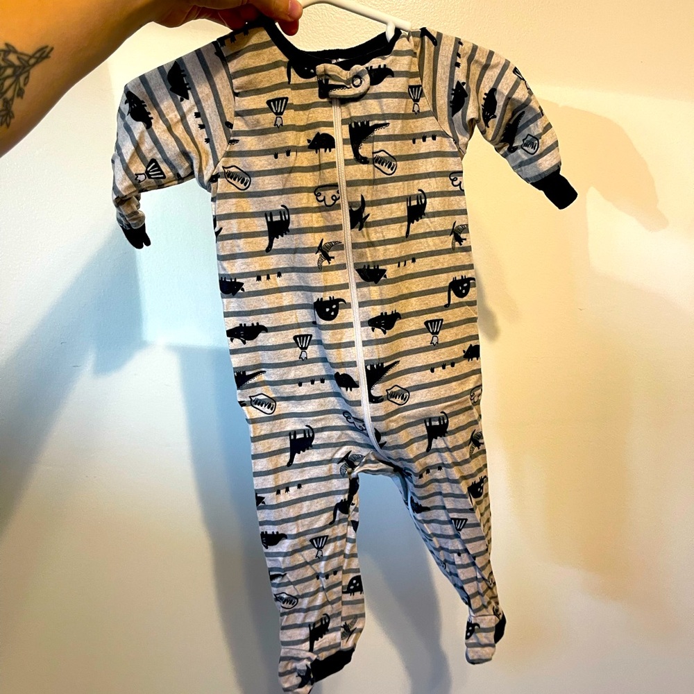 Dinosaur zip up pjs 3-6 months